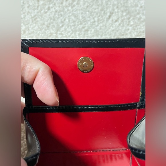 Moschino Vintage Leather Coin Pouch - Black Wallet - Picture 7 of 9